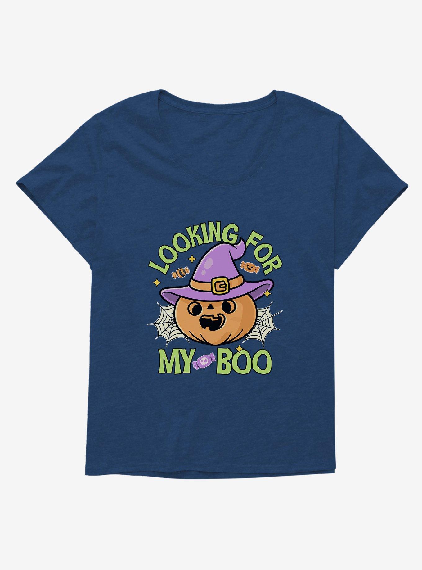 Halloween Looking For My Boo Girls Plus Size T-Shirt, ATHLETIC NAVY, hi-res