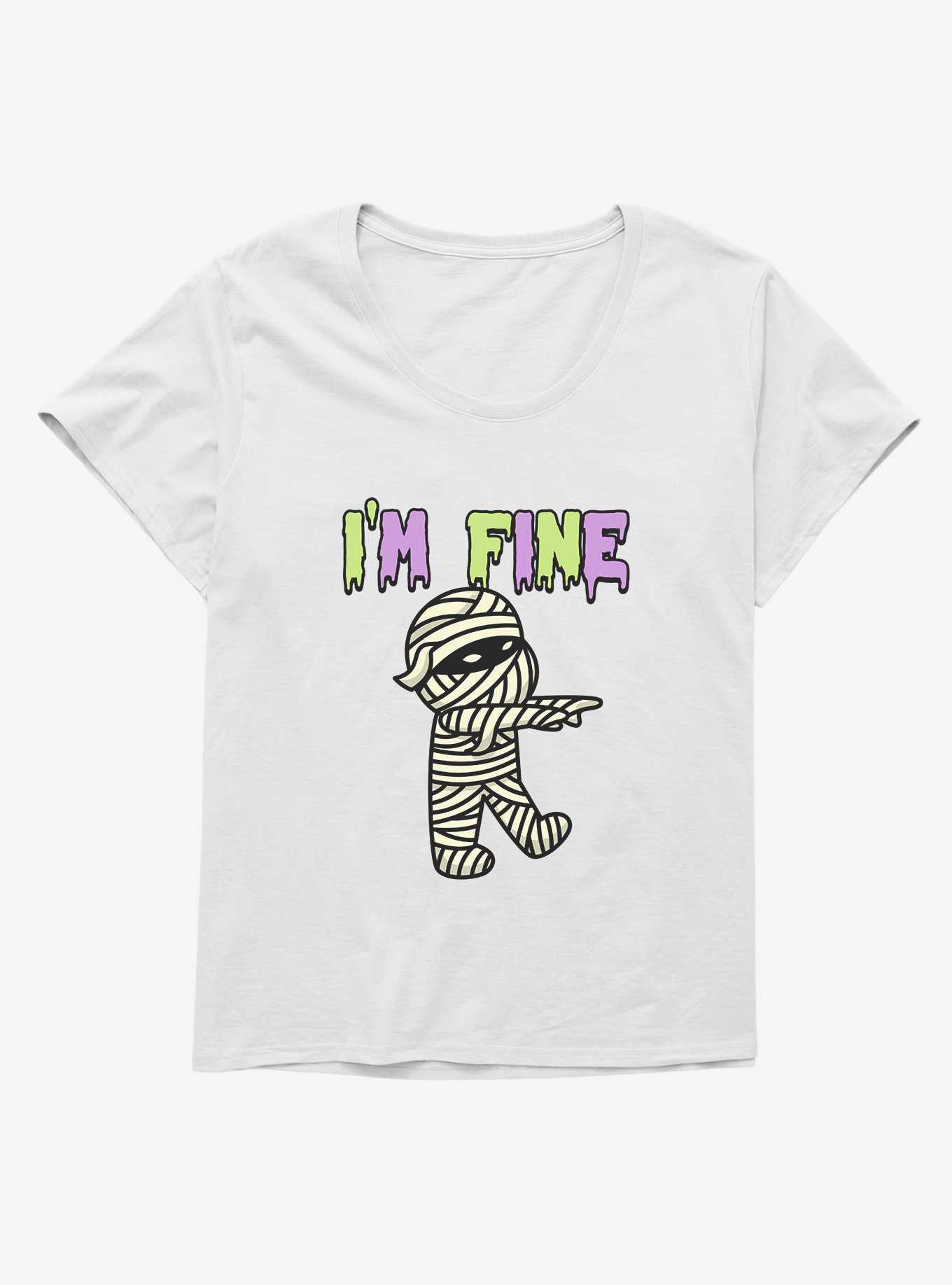 Halloween Mummy I'm Fine Girls Plus Size T-Shirt, , hi-res