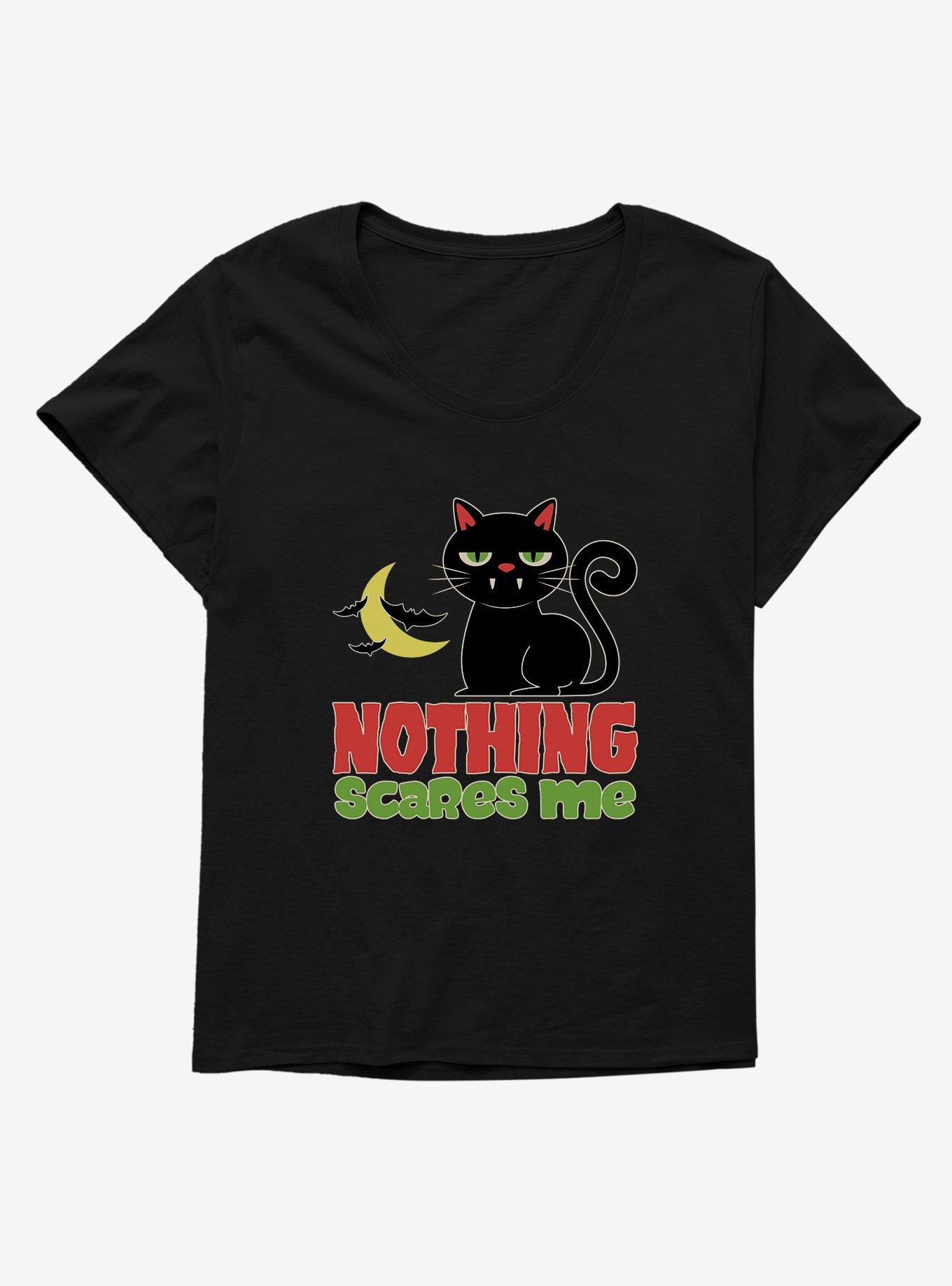 Halloween Nothing Scares Me Girls Plus Size T-Shirt, BLACK, hi-res