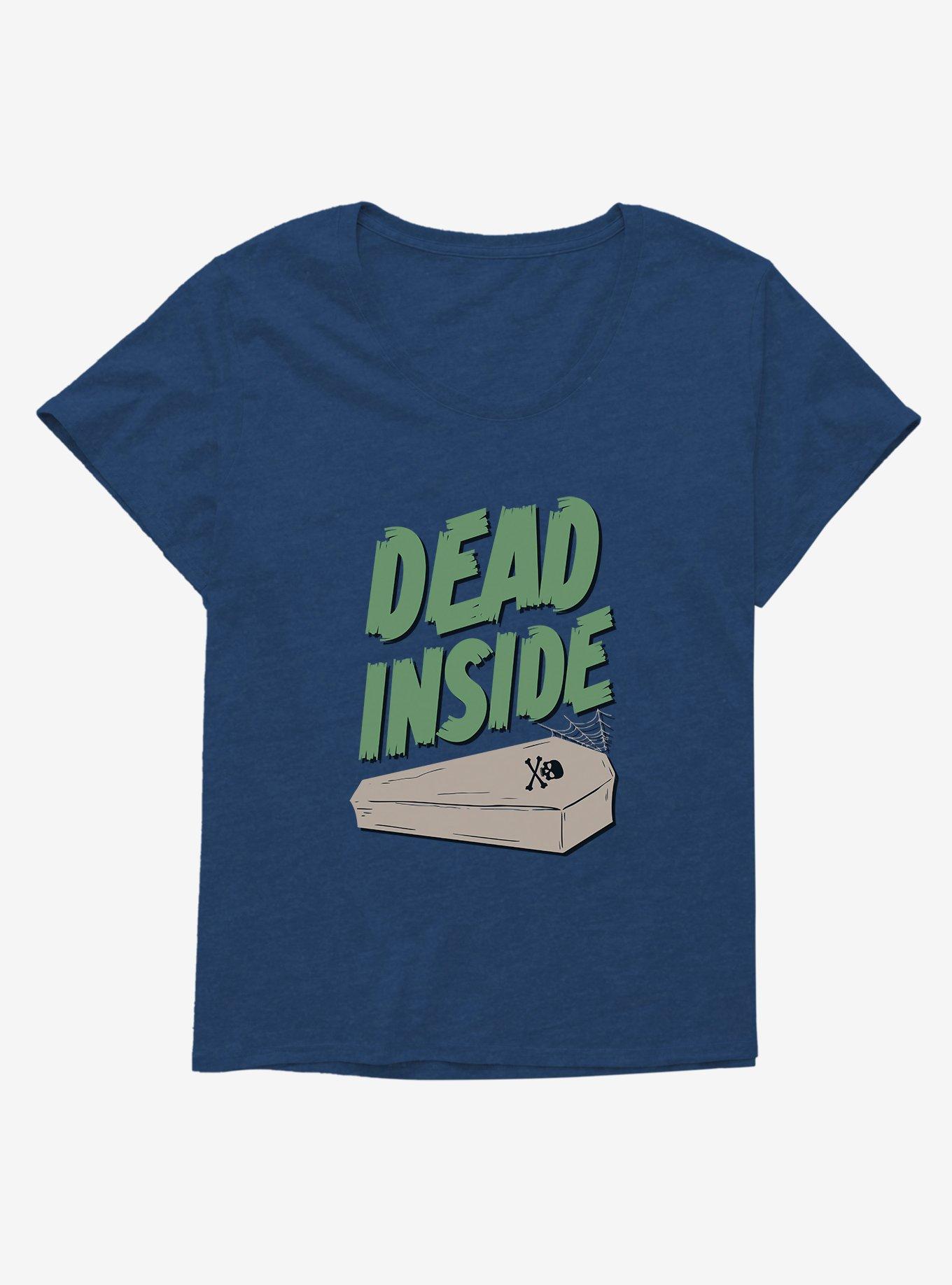 Halloween RIP Dead Inside Girls Plus Size T-Shirt, ATHLETIC NAVY, hi-res