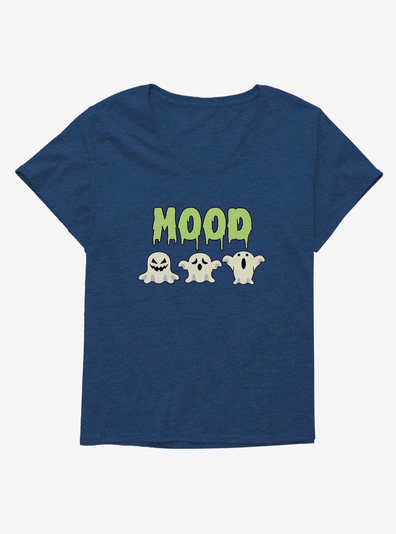 Halloween Spooky Mood Girls Plus Size T-Shirt, ATHLETIC NAVY, hi-res