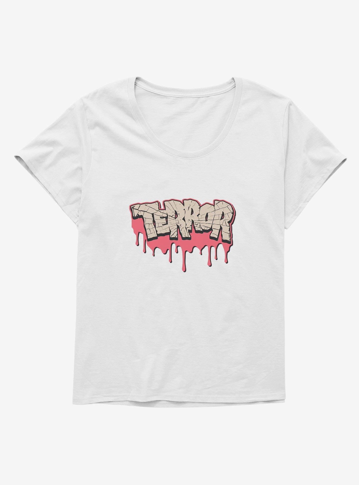 Halloween Terror Drip Girls Plus Size T-Shirt, WHITE, hi-res