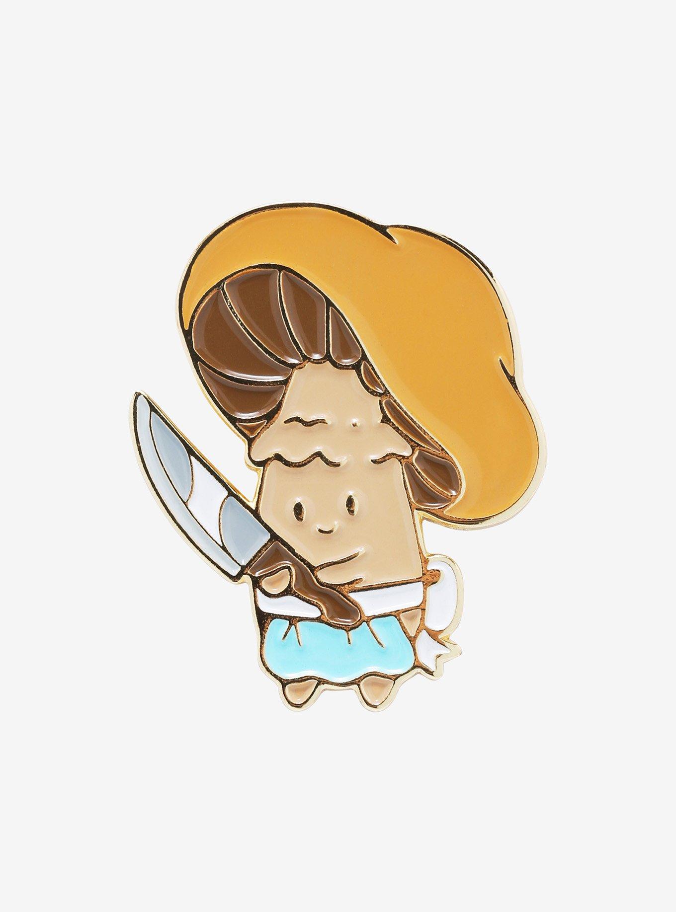 Cute Mushroom With Knife Enamel Pin