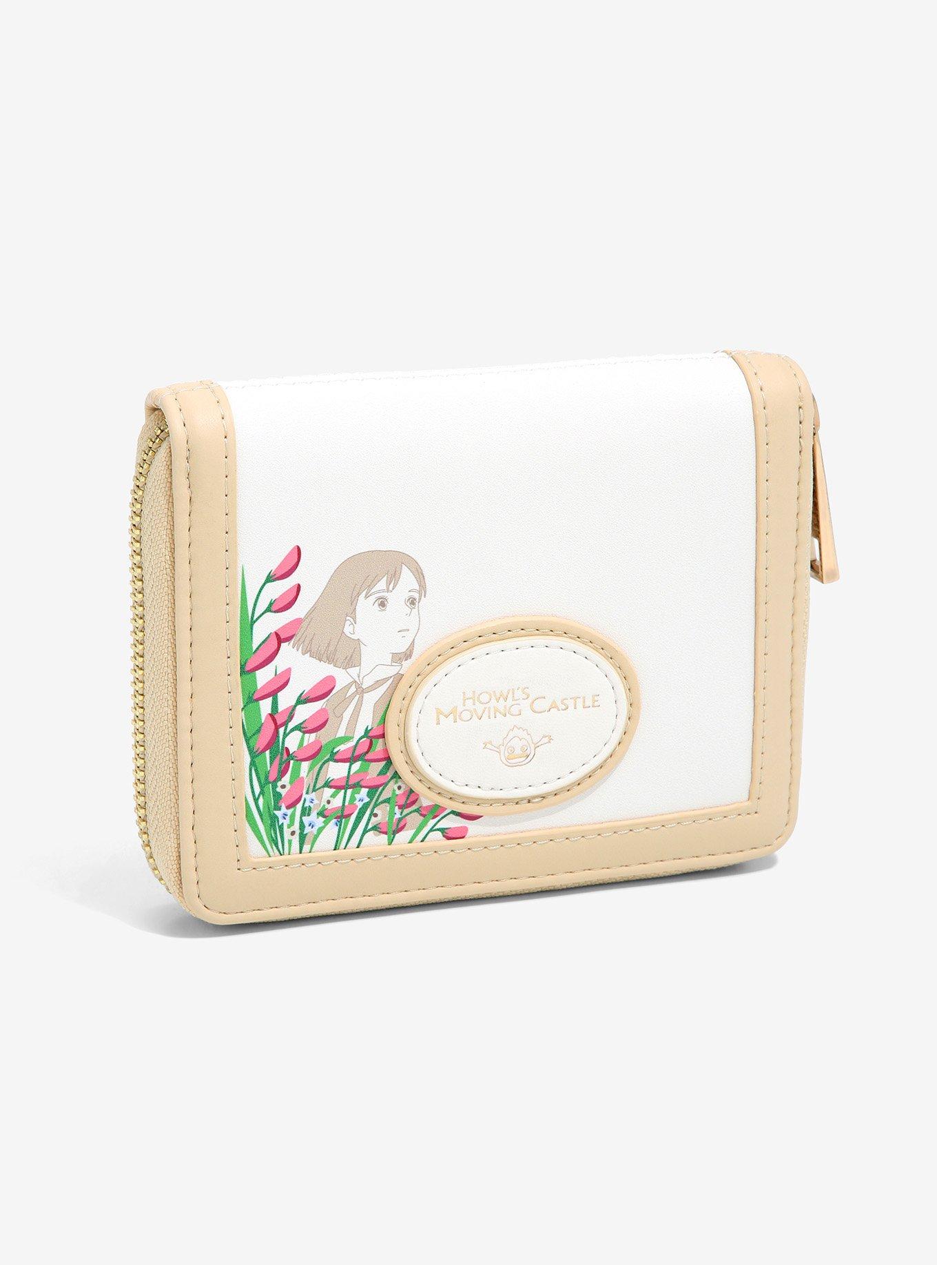 Studio Ghibli Howl&rsquo;s Moving Castle Sophie & Howl Floral Small Zip Wallet - BoxLunch Exclusive, , hi-res