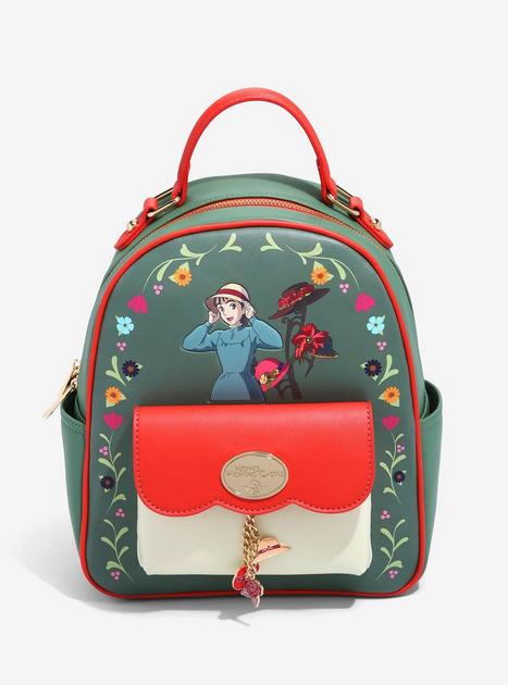 howl's moving castle calcifer mini backpack Amazon.com | Loungefly Studio Ghibli Print BROWN NONE the Skater Lunch Drawstring Bag features a convenient drawstring closure and an adjustable belt for comfortable wear Studio Ghibli Howl's Moving Castle