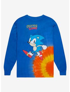 Sonic the Hedgehog Classic Sonic Radial Dye Long Sleeve T-Shirt - BoxLunch Exclusive, BLUE, hi-res