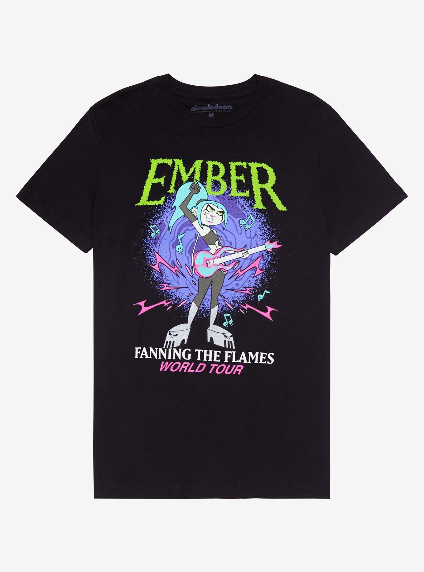 Danny Phantom Ember Fanning the Flames Concert T-Shirt - BoxLunch Exclusive, BLACK, hi-res