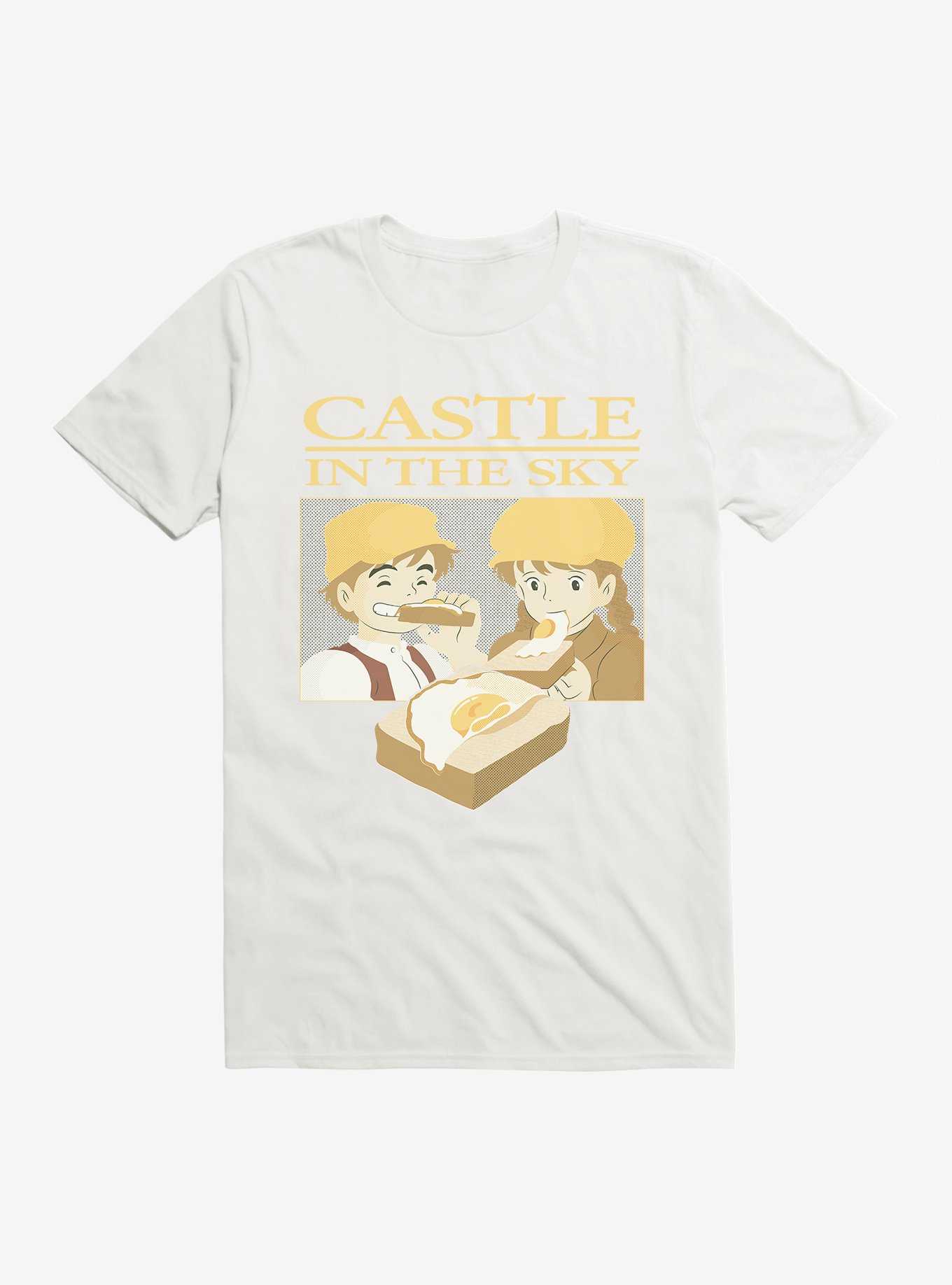 Studio Ghibli Castle In The Sky Sunny Side Up T-Shirt, WHITE, hi-res
