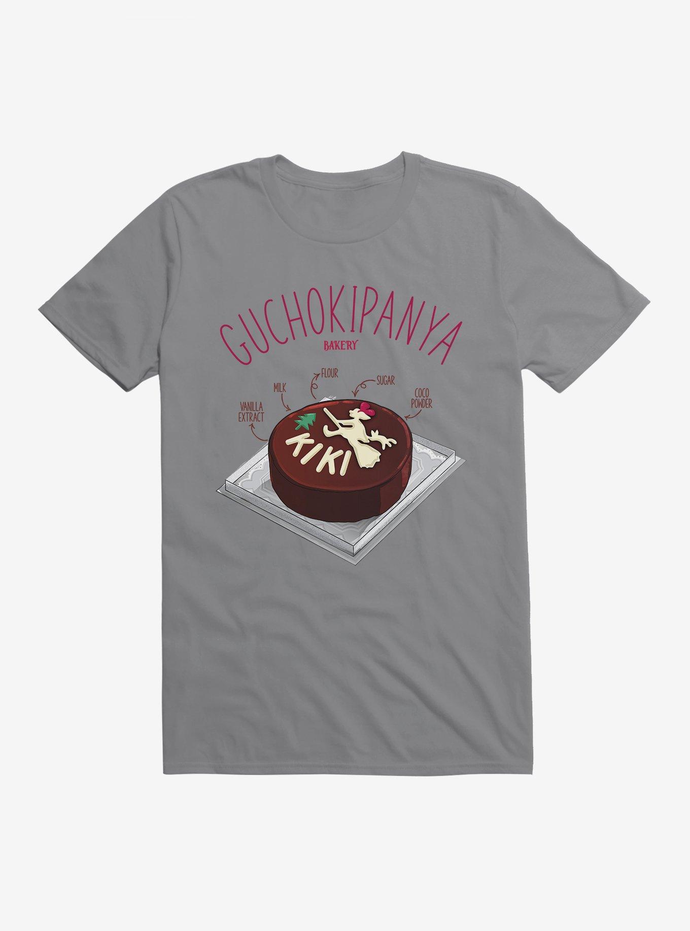 Studio Ghibli Kiki's Delivery Service Guchokipanya Bakery Coco Cake Ingredients T-Shirt, STORM GREY, hi-res