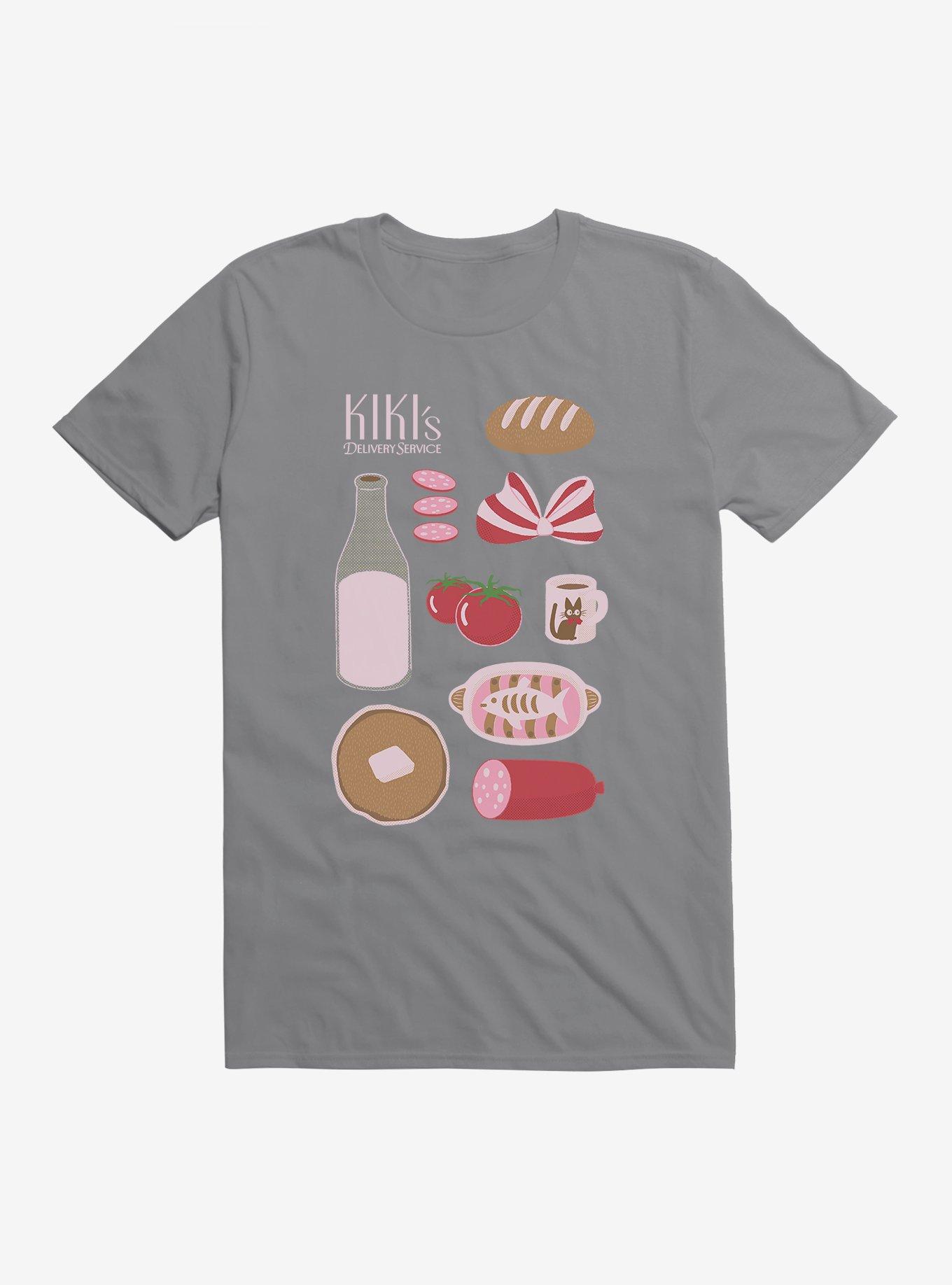 Studio Ghibli Kiki's Delivery Service Essential Foods T-Shirt, STORM GREY, hi-res
