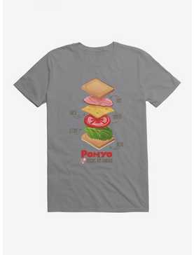Studio Ghibli Ponyo Deconstructed Ham Sandwich T-Shirt, STORM GREY, hi-res