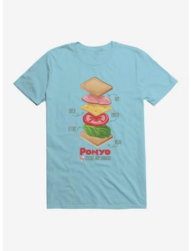 Studio Ghibli Ponyo Deconstructed Ham Sandwich T-Shirt, TURQUOISE, hi-res