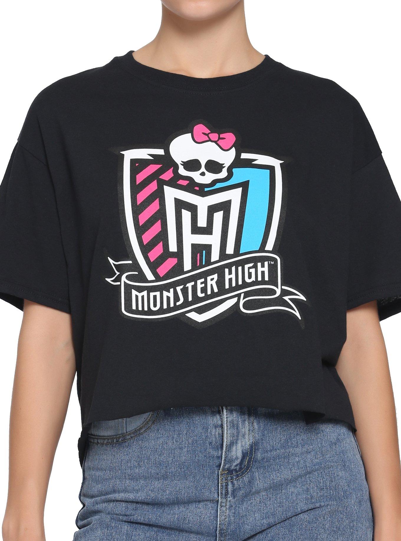 Monster High Crest Girls Crop T Shirt