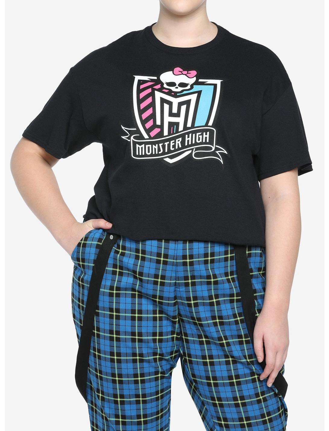 Monster High Crest Girls Crop T-Shirt Plus Size, MULTI, hi-res
