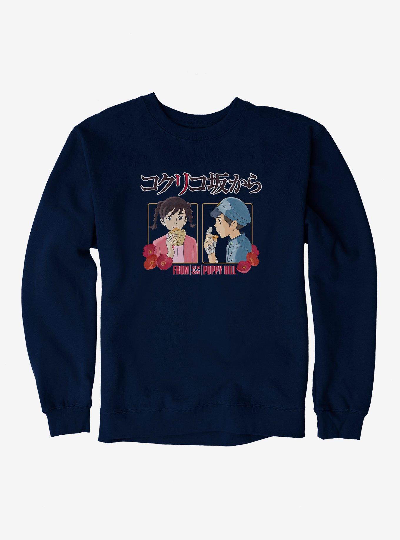 Studio Ghibli From Up On Poppy Hill Snacks Sweatshirt, NAVY, hi-res