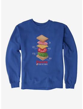 Studio Ghibli Ponyo Deconstructed Ham Sandwich Sweatshirt, ROYAL BLUE, hi-res