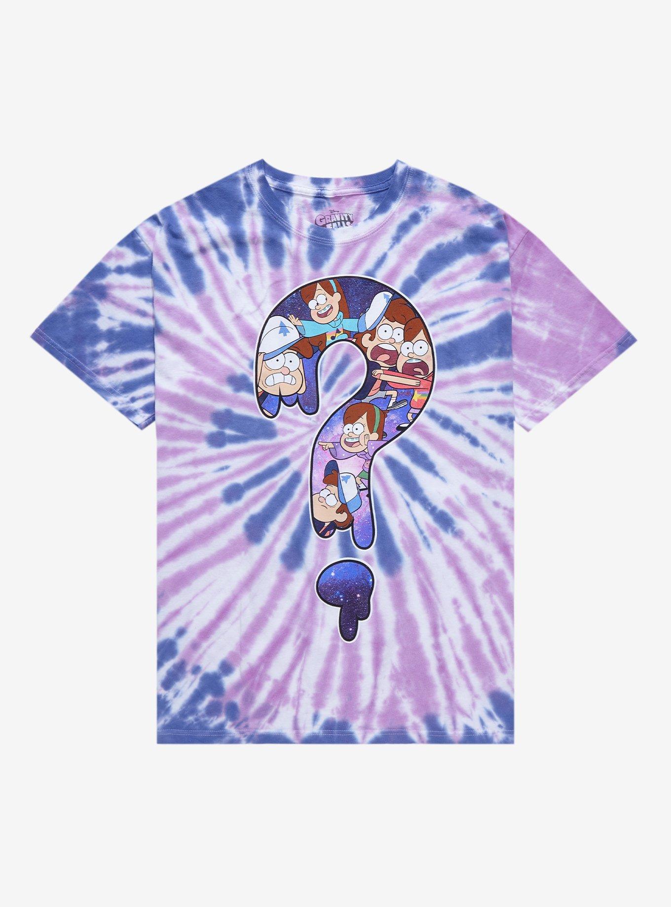 Disney Gravity Falls Dipper & Mabel Question Mark Tie-Dye T-Shirt - BoxLunch Exclusive, MULTI, hi-res