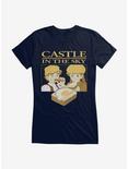 Studio Ghibli Castle In The Sky Sunny Side Up Girls T-Shirt, NAVY, hi-res