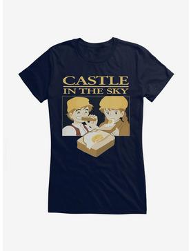 Studio Ghibli Castle In The Sky Sunny Side Up Girls T-Shirt, NAVY, hi-res