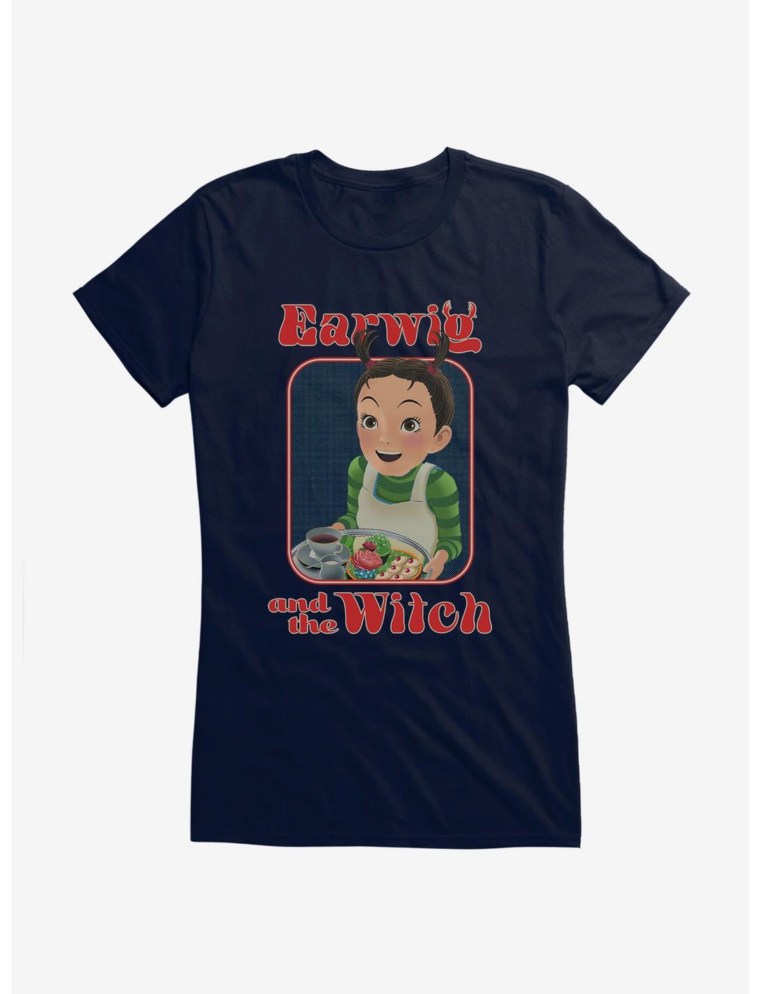 Studio Ghibli Earwig And The Witch Served Girls T-Shirt, NAVY, hi-res