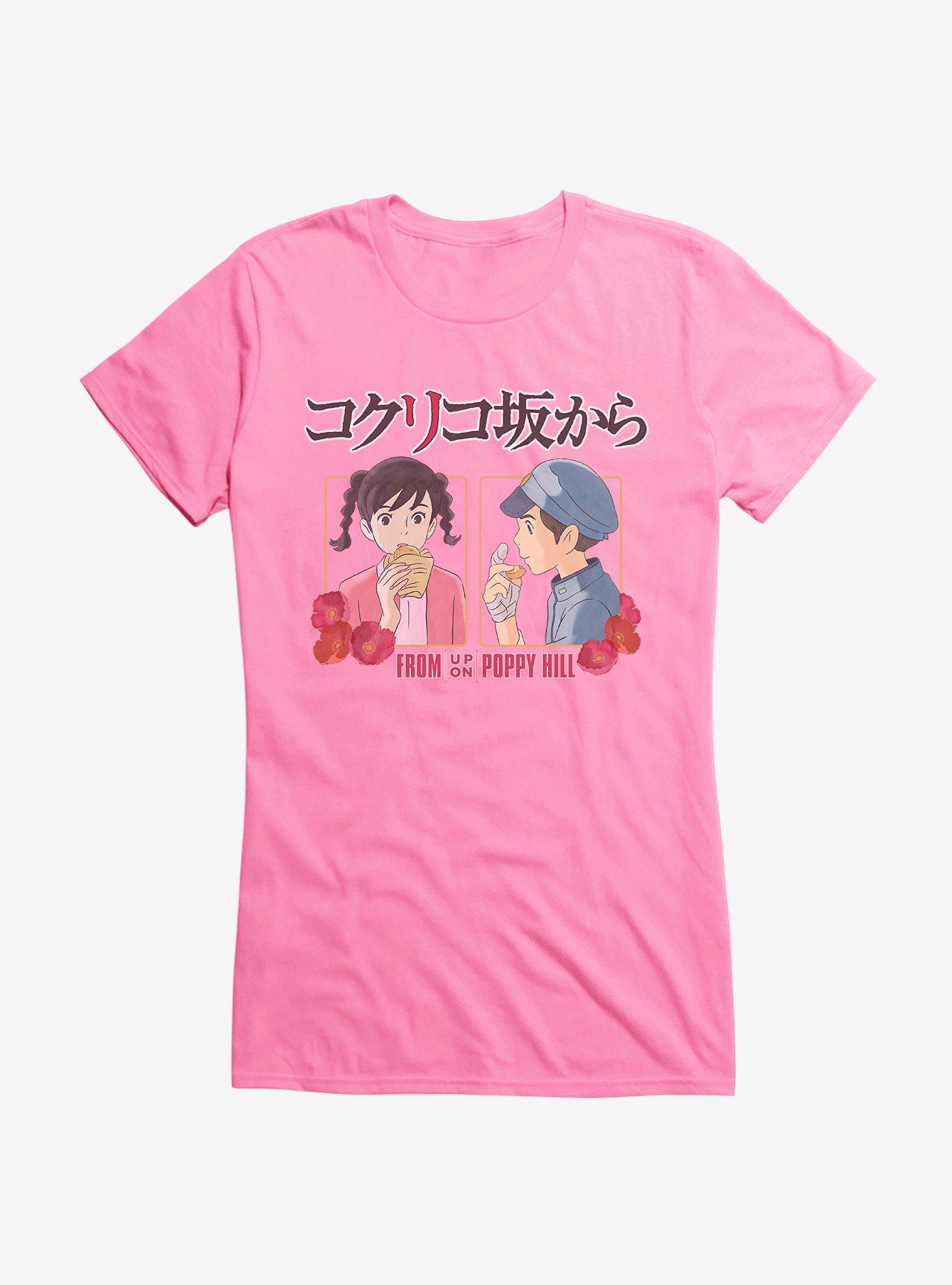Studio Ghibli From Up On Poppy Hill Snacks Girls T-Shirt, CHARITY PINK, hi-res