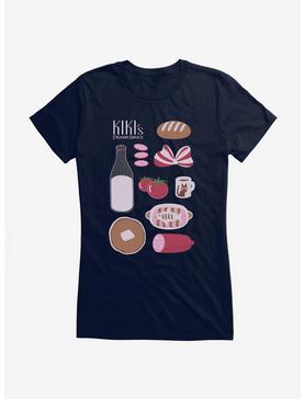 Studio Ghibli Kiki's Delivery Service Essential Foods Girls T-Shirt, NAVY, hi-res
