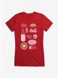 Studio Ghibli Kiki's Delivery Service Essential Foods Girls T-Shirt, RED, hi-res