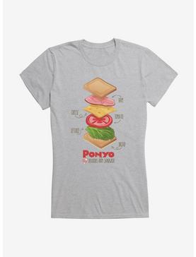 Studio Ghibli Ponyo Deconstructed Ham Sandwich Girls T-Shirt, HEATHER, hi-res