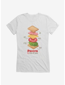 Studio Ghibli Ponyo Deconstructed Ham Sandwich Girls T-Shirt, , hi-res