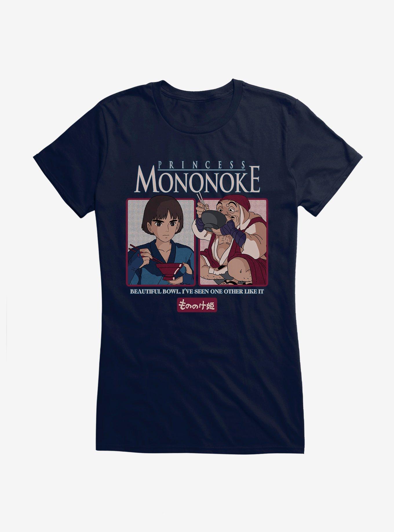 Studio Ghibli Princess Mononoke Ramen Bowl Girls T-Shirt, NAVY, hi-res