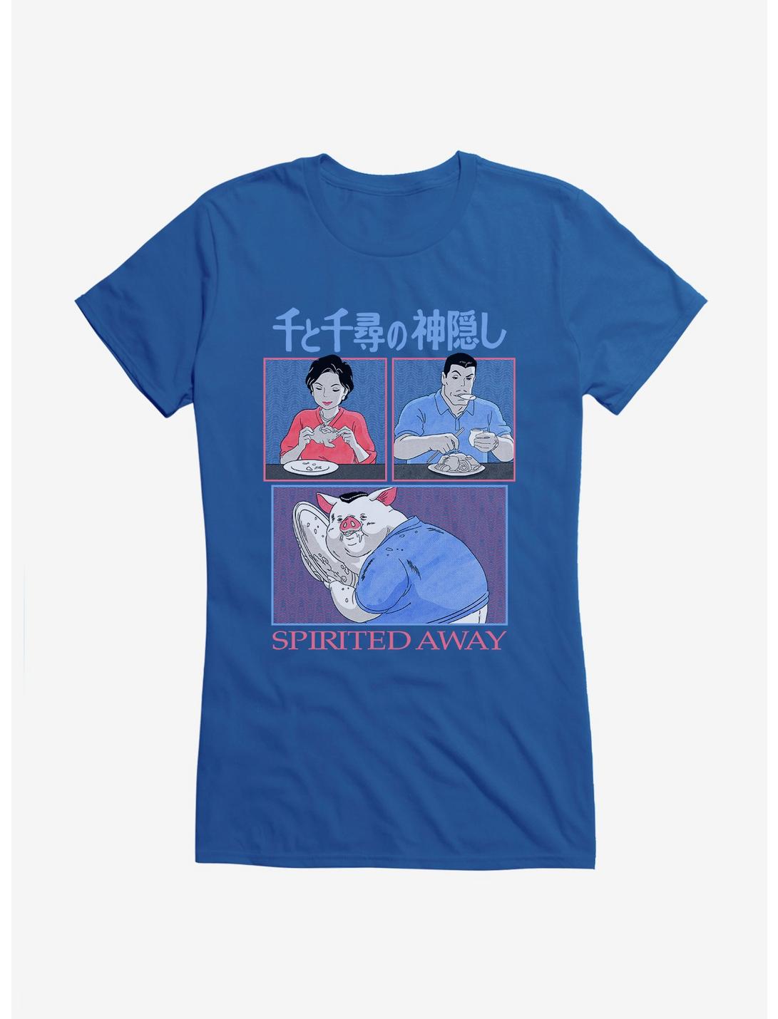 Studio Ghibli Spirited Away Chicken Dishes Girls T-Shirt, ROYAL, hi-res