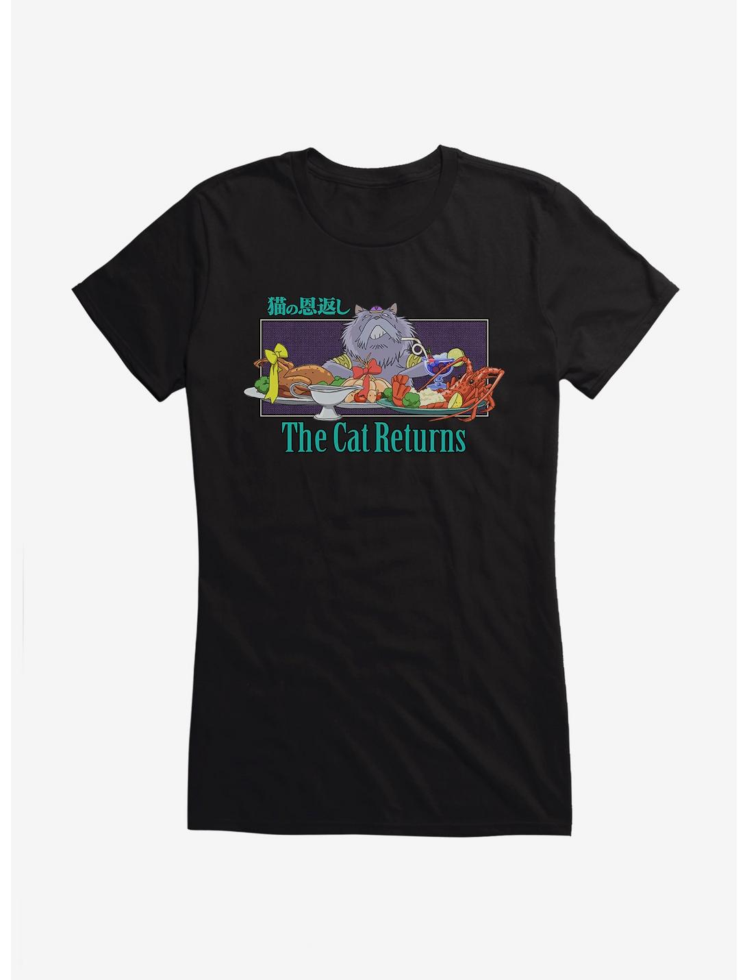 Studio Ghibli The Cat Returns Cat King Feast Girls T-Shirt, , hi-res