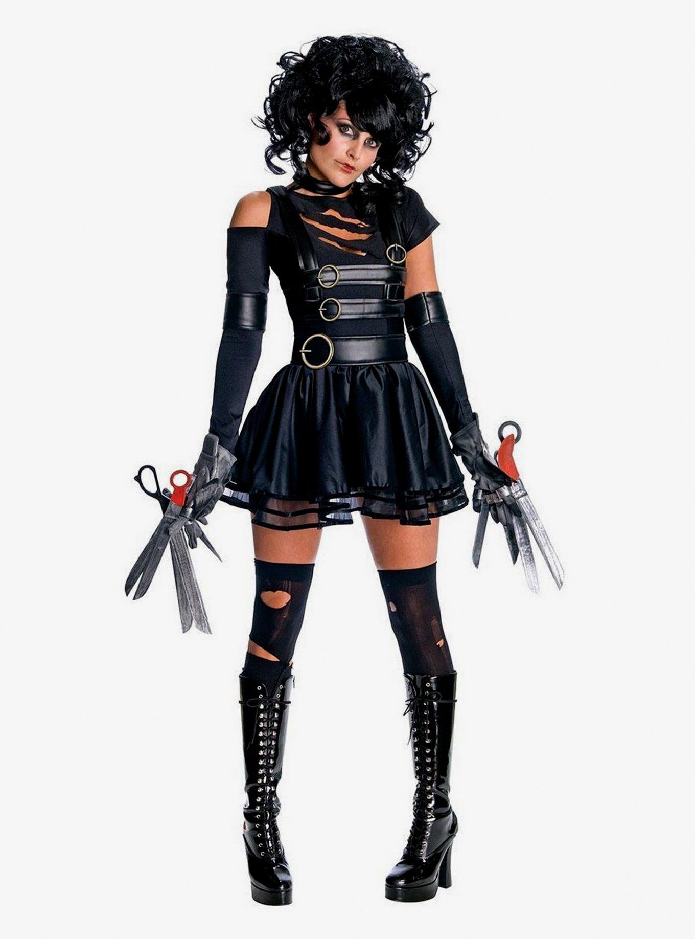 Miss Edward Scissorhands Costume, BLACK, hi-res