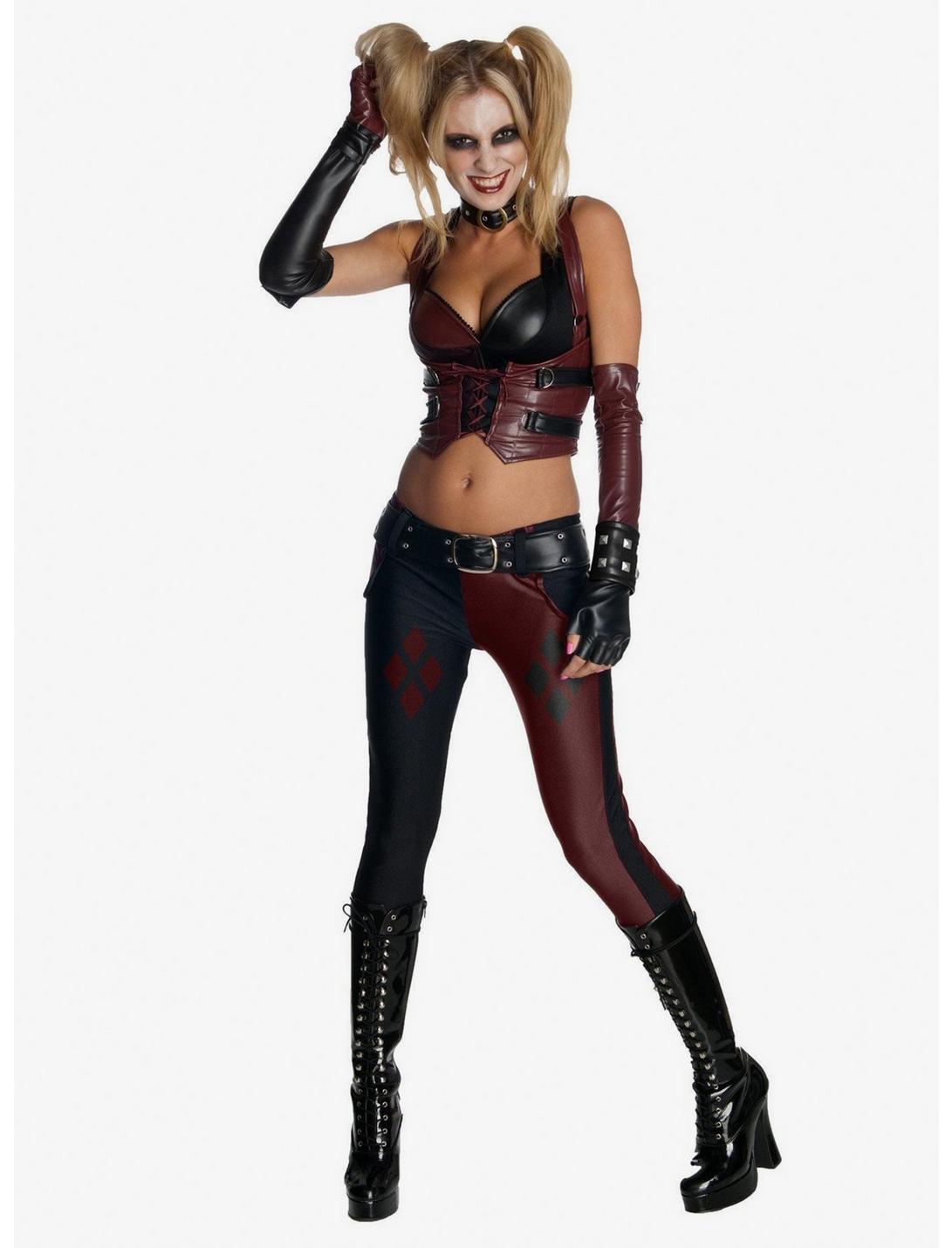 DC Comics Harley Quinn Arkham City Costume, BLACK, hi-res