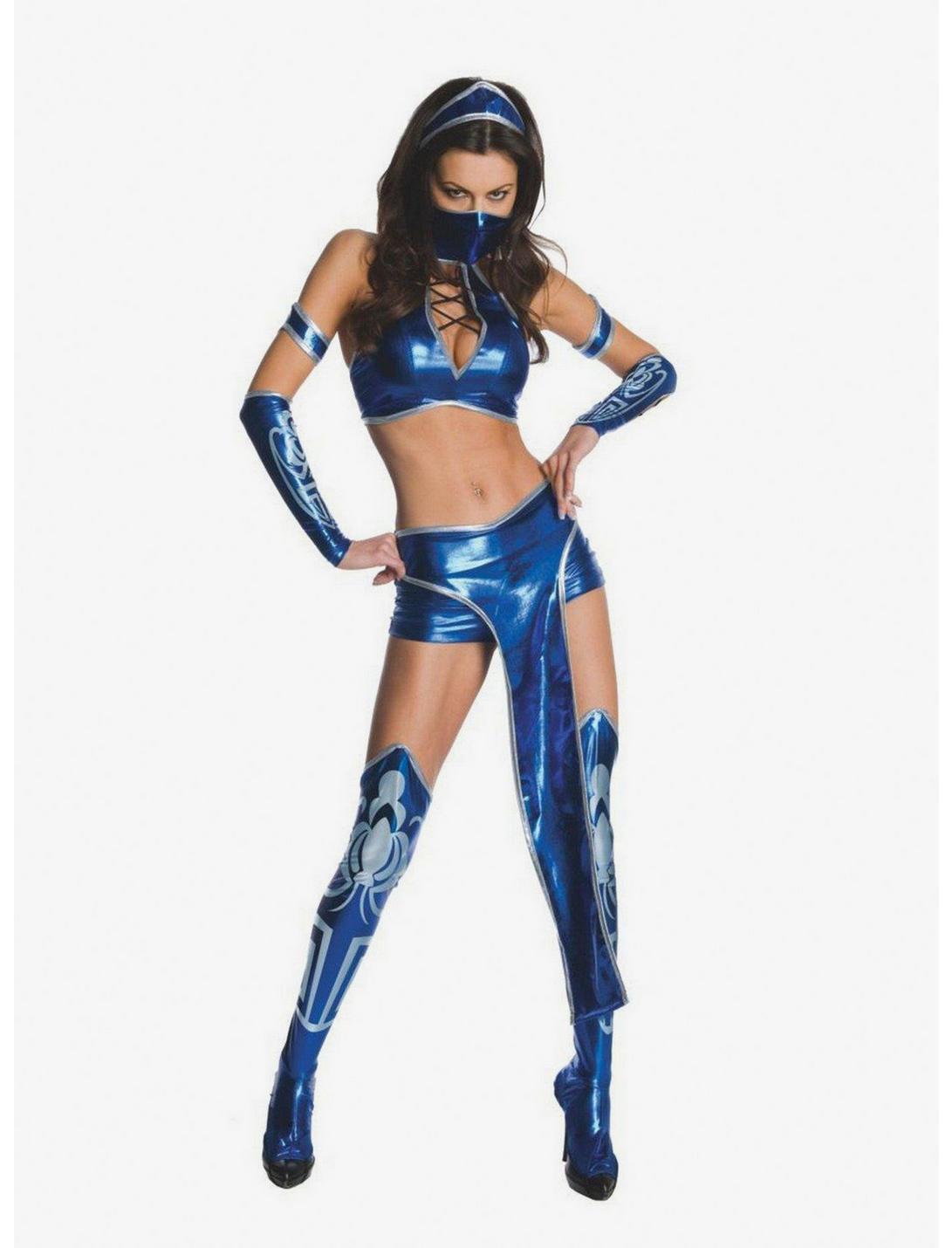 Mortal Kombat Kitana Costume, BLUE, hi-res