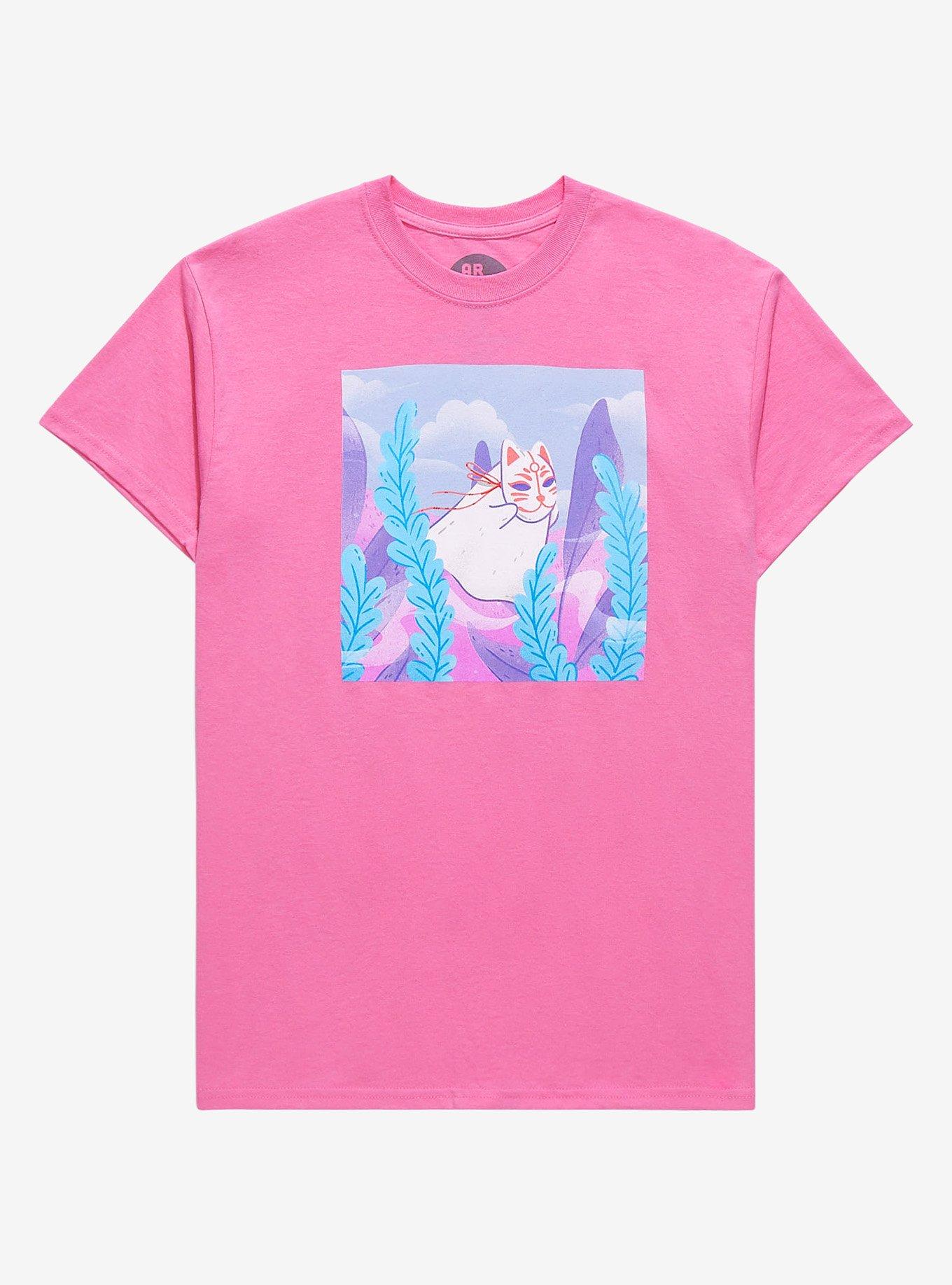 Ghost Warding Mask T-Shirt By Arcasian, PINK, hi-res