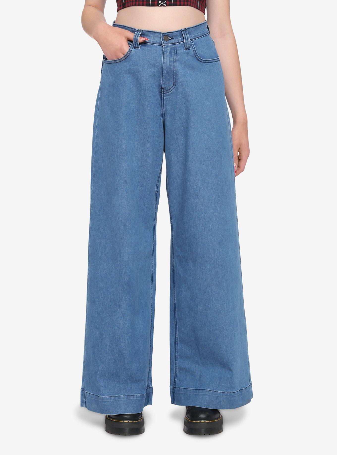 Sexy wide leg jeans sale