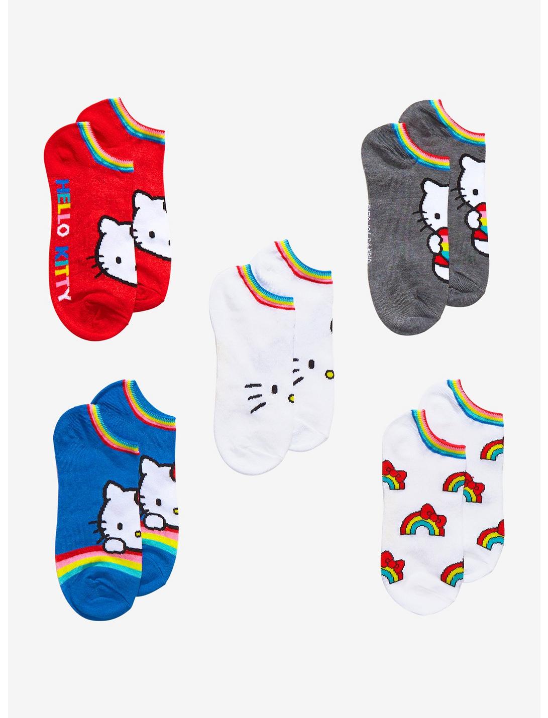 Sanrio Hello Kitty Rainbow Women's Ankle Sock Set, , hi-res