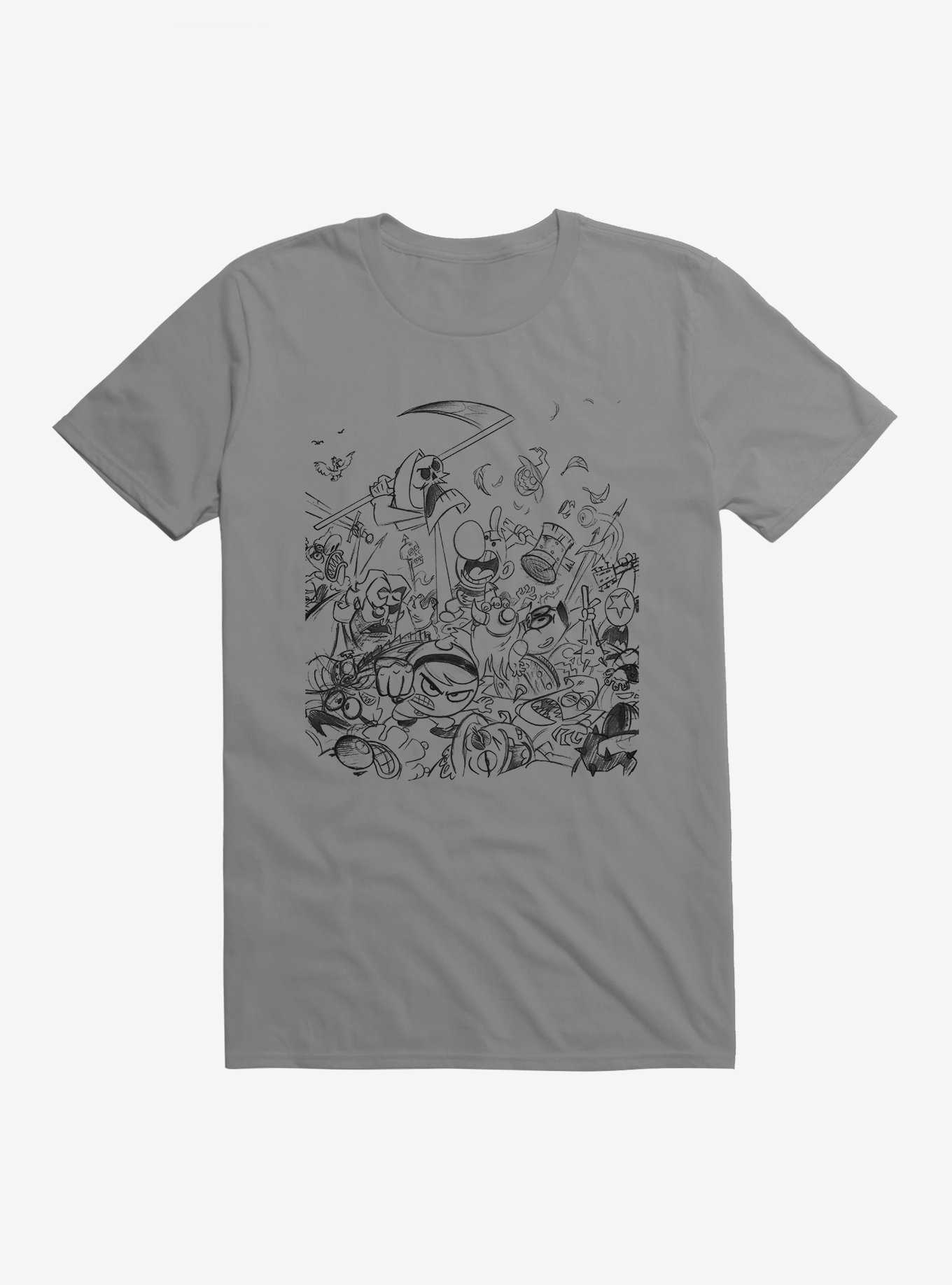 Grim Adventures Of Billy And Mandy Sketch Art T-Shirt, , hi-res