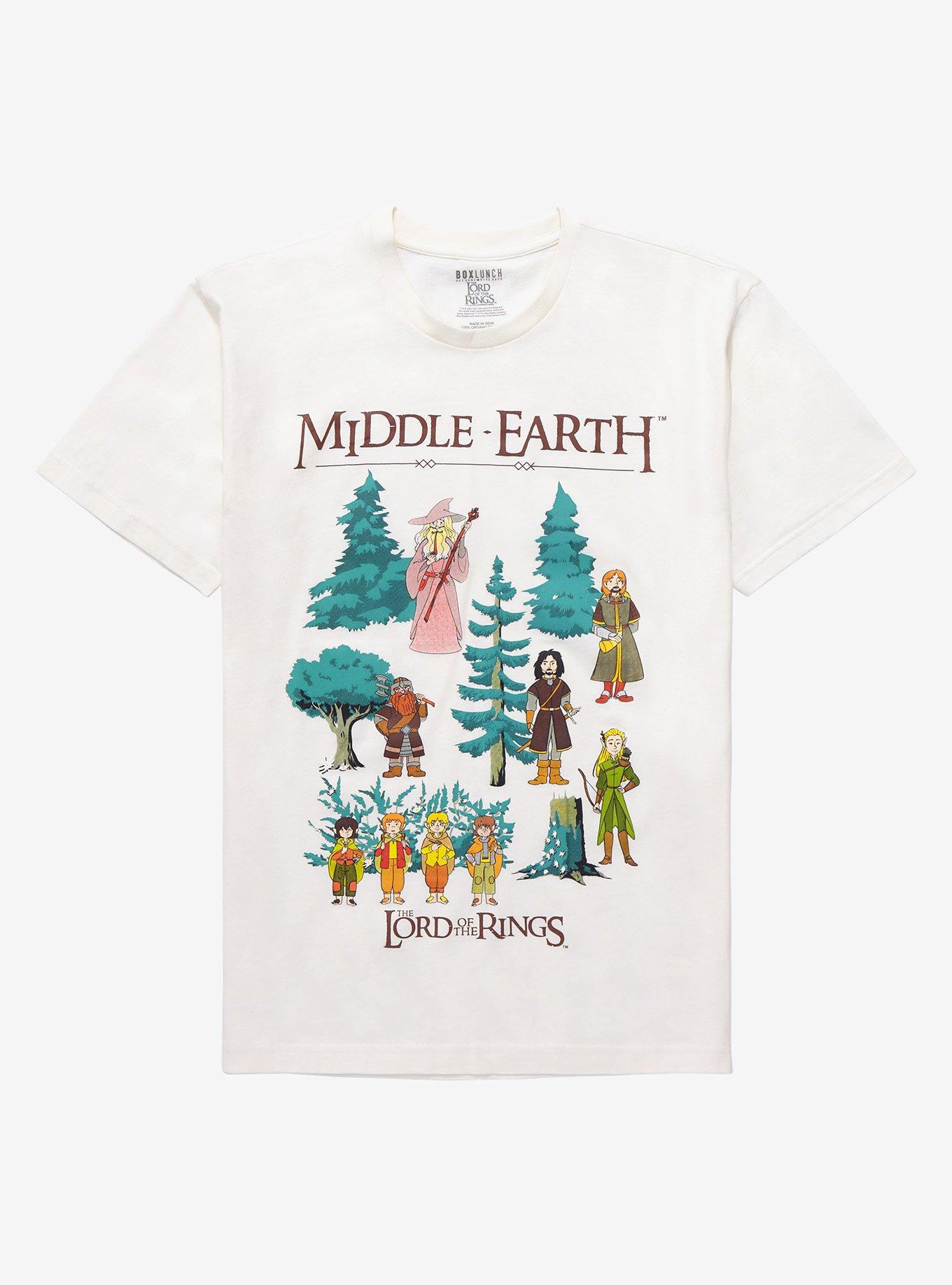 The Lord of the Rings Middle Earth Character Portraits Women&rsquo;s T-Shirt - BoxLunch Exclusive, NATURAL, hi-res