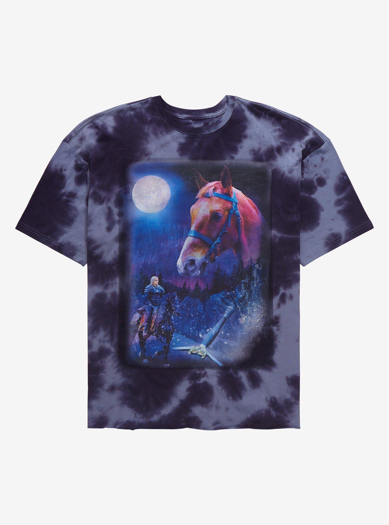 The Witcher Geralt & Roach Portrait Tie-Dye Women&rsquo;s T-Shirt - BoxLunch Exclusive, TIE DYE, hi-res