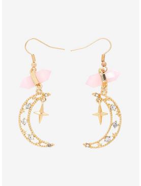 Sparkling Celestial Pink Crystal Earrings, , hi-res