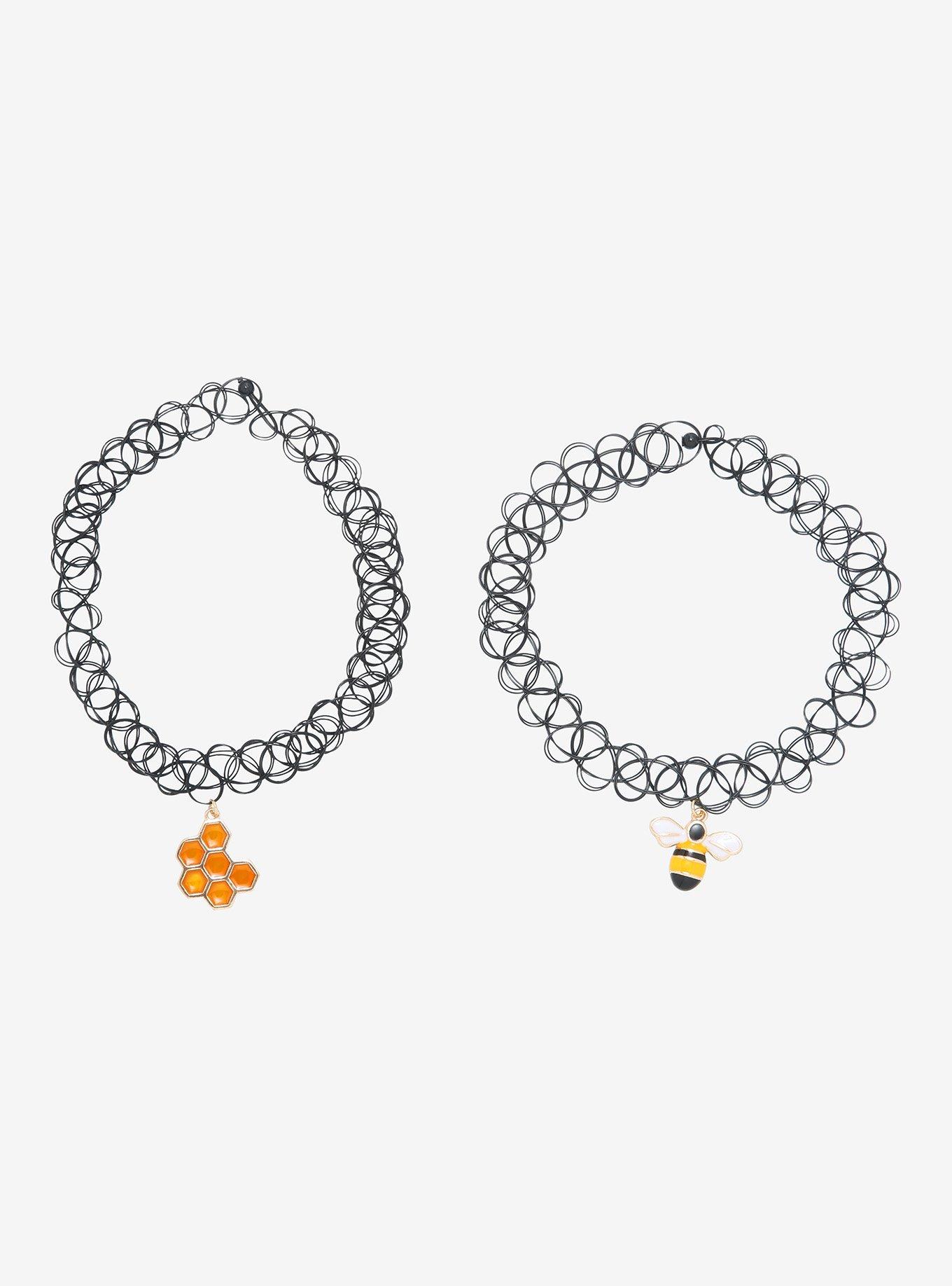 Bee Honeycomb Tattoo Choker Set, , hi-res