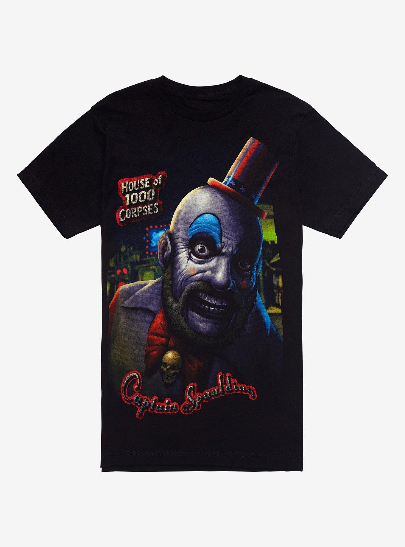 House Of 1000 Corpses Captain Spaulding T-Shirt, BLACK, hi-res