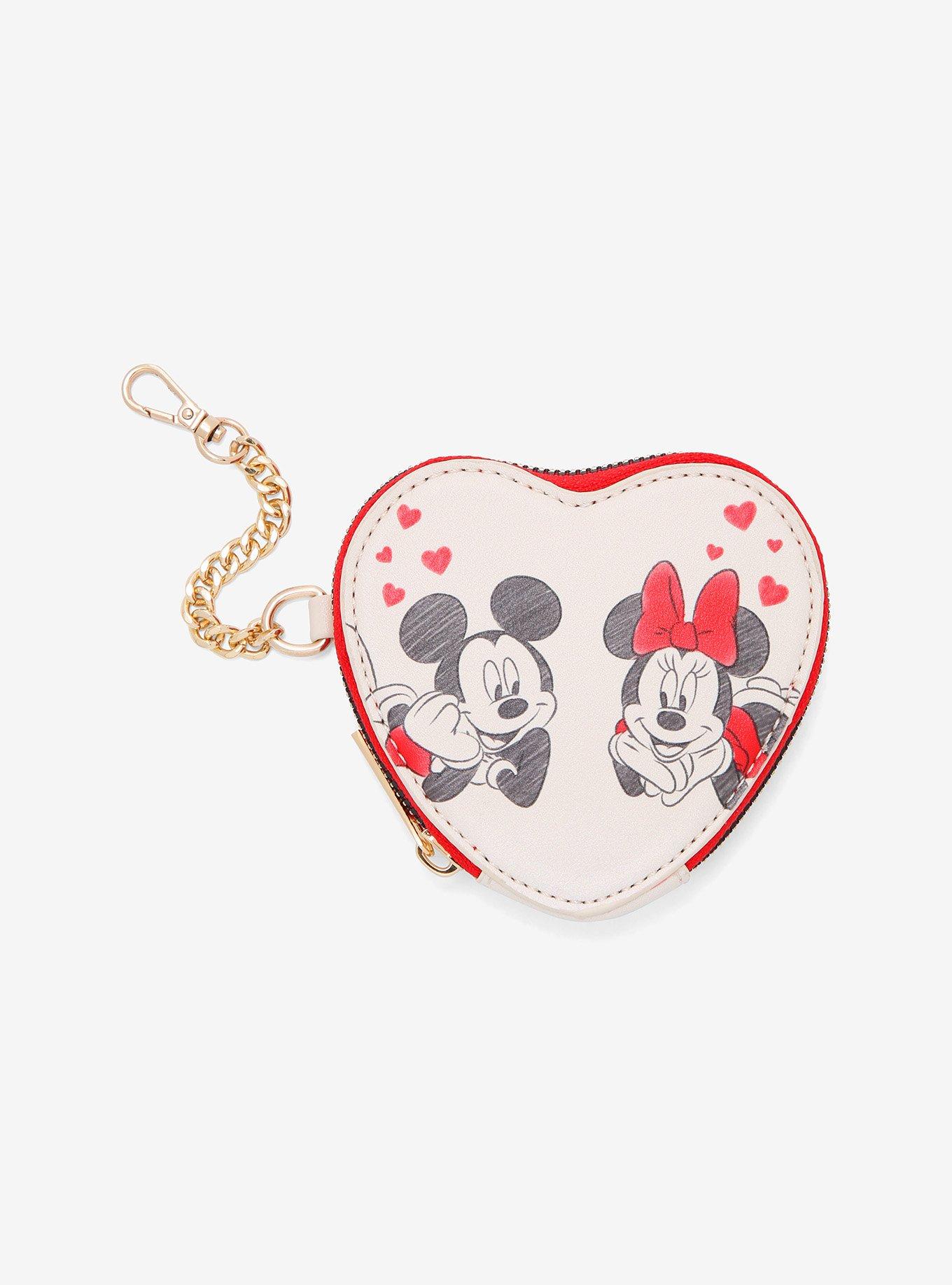 Her Universe Disney Mickey Mouse & Minnie Mouse Heart Coin Purse, , hi-res