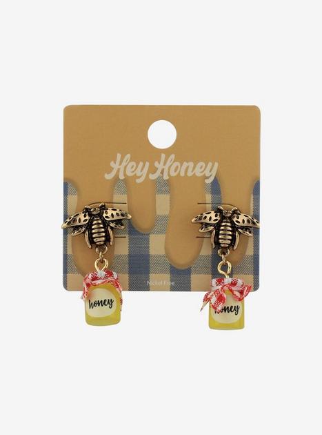 Bumble Bee Honey Jar - Amber