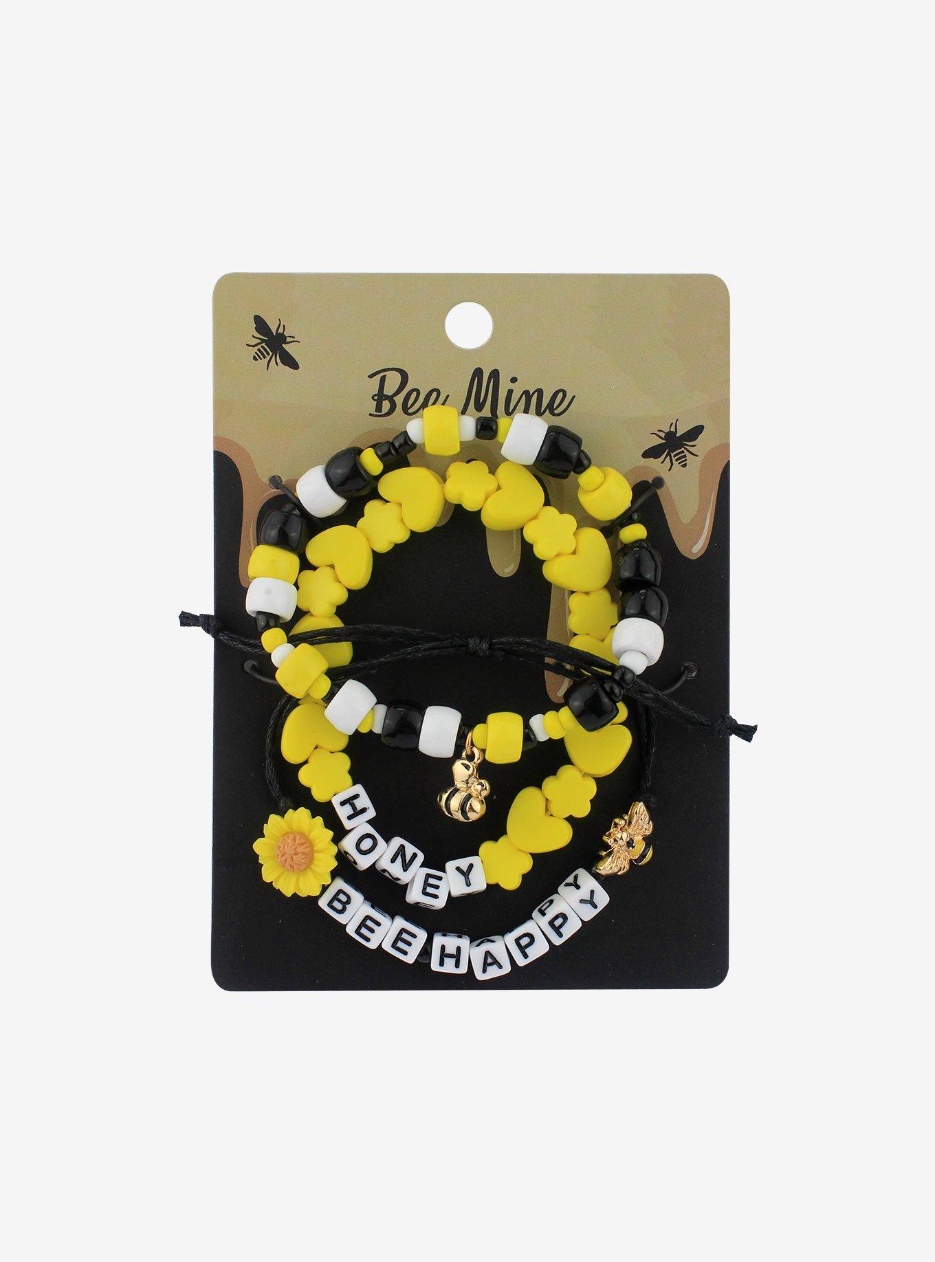 Honey Bee Beaded Bracelet Set, , hi-res