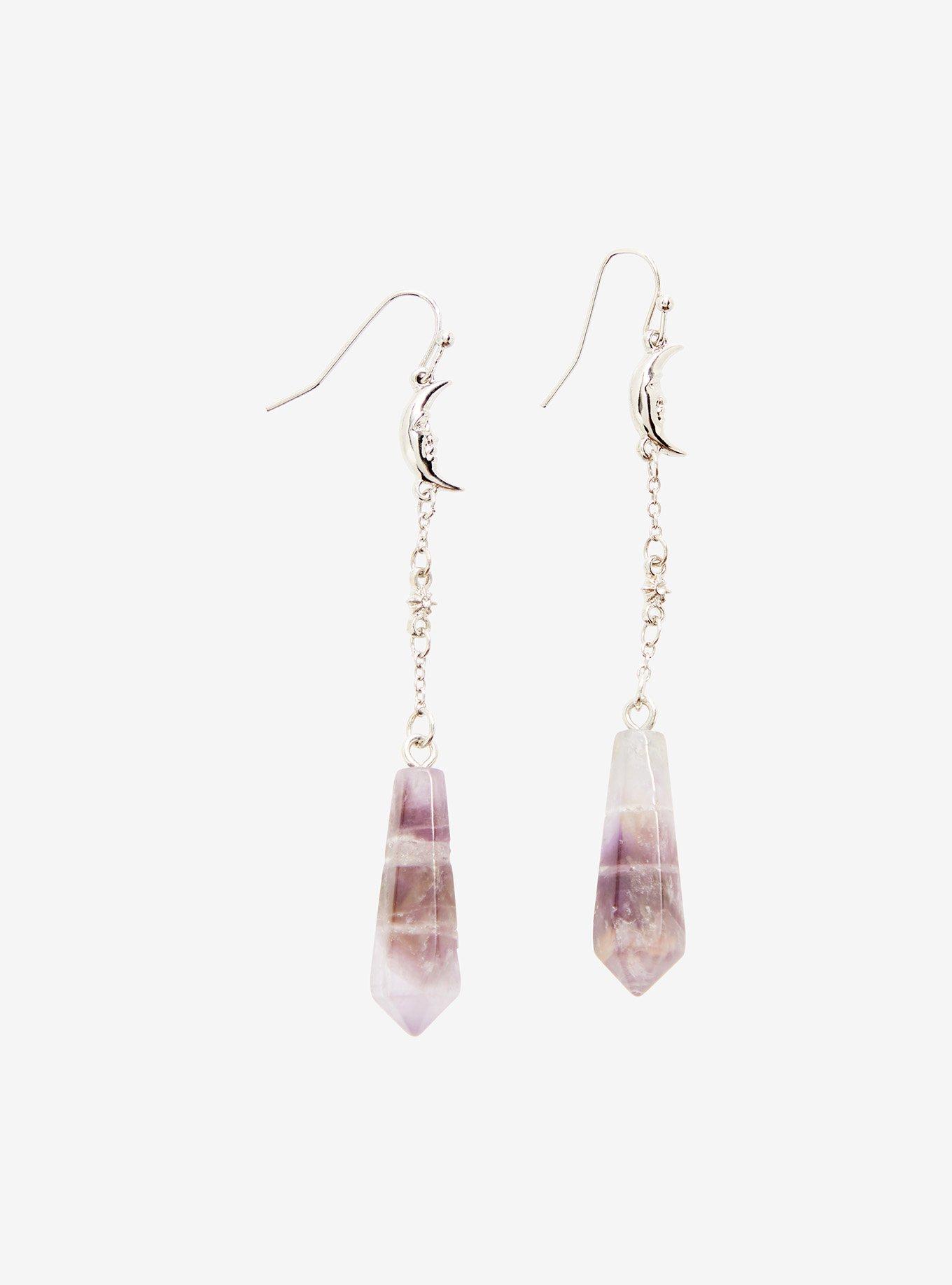 Celestial Amethyst Drop Earrings, , hi-res