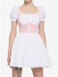 White & Pink Corset Dress, MULTI, hi-res
