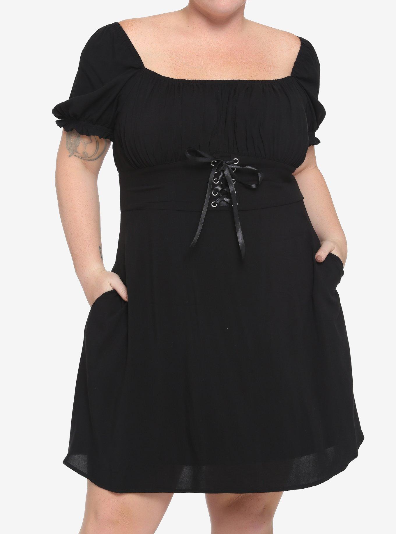 Plus size corset outlet dress with sleeves